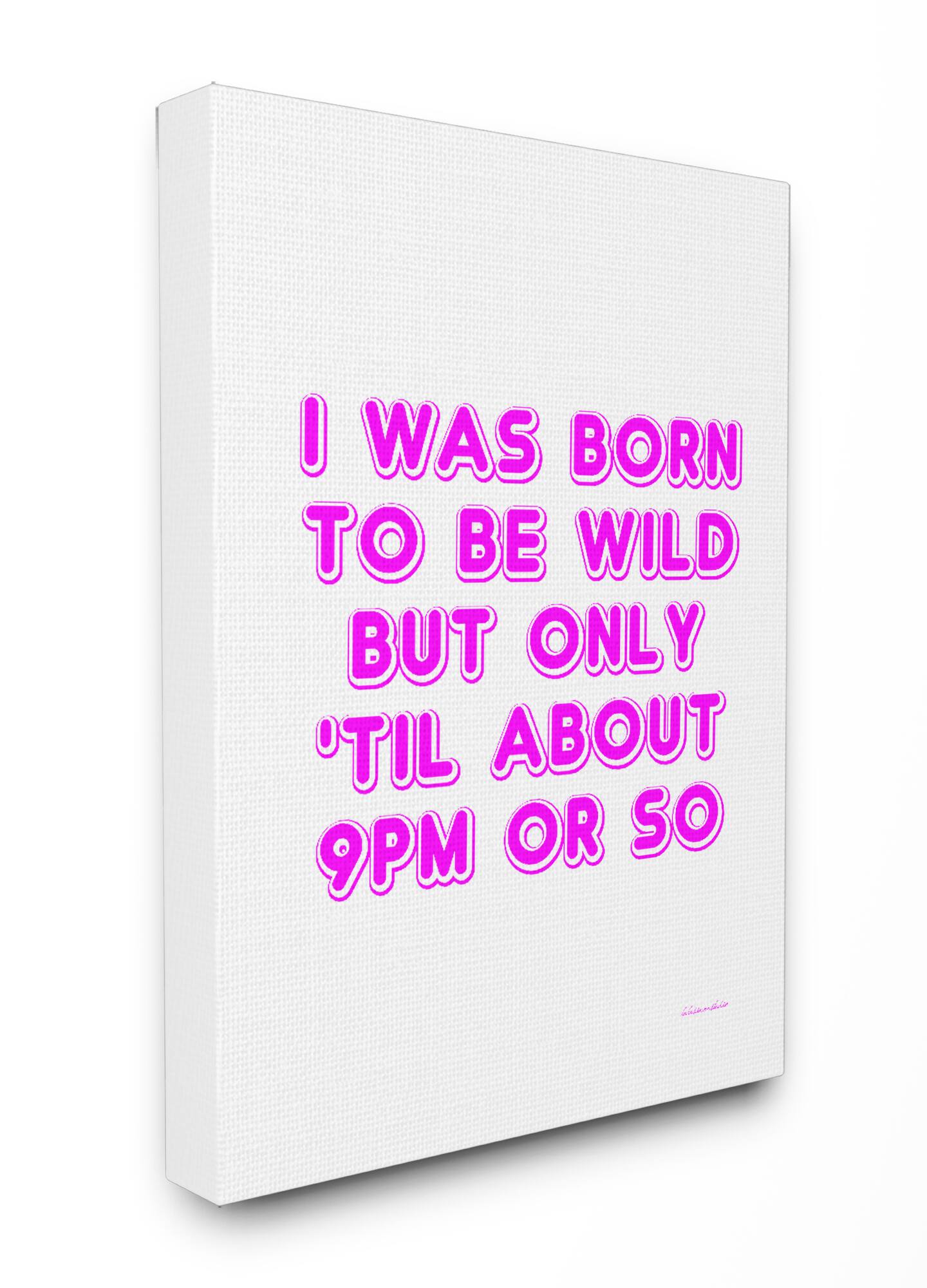 Stupell Industries Born To Be Wild Humor Canvas Wall Art